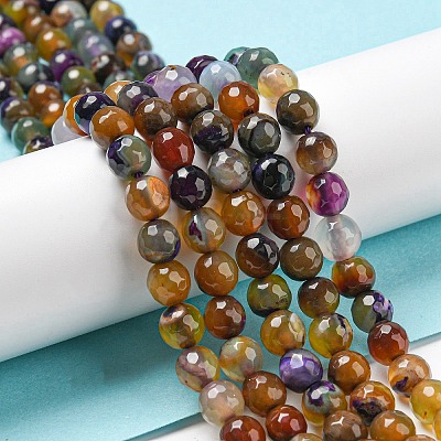 Natural Agate Beads Strands X-G-C082-A01-03-1