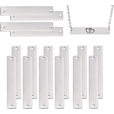 16Pcs 304 Stainless Steel Connector Charms FIND-BC0003-43-1