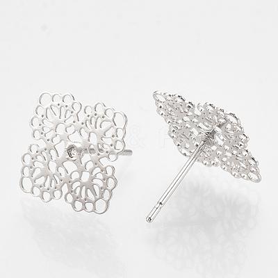 Brass Stud Earrings KK-S345-276P-1