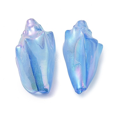 Iridescent Plating Acrylic Beads MACR-K342-07-1