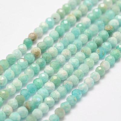 Natural Amazonite Bead Strands X-G-P279-42-3mm-1