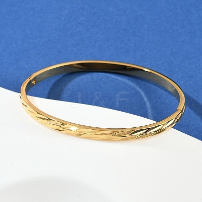 304 Stainless Steel Hinged Bangles for Women BJEW-C114-06G-1