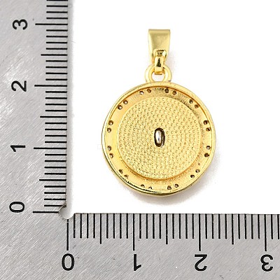 Brass Micro Pave Cubic Zirconia Pendants KK-Z102-07G-02-1