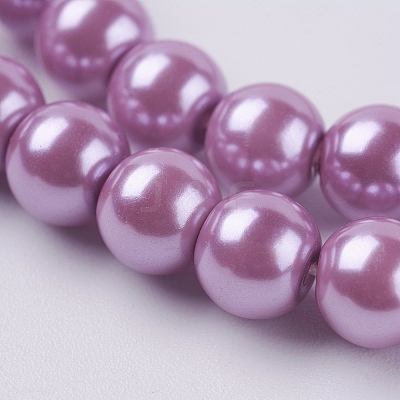 Eco-Friendly Dyed Glass Pearl Round Beads Strands X-HY-A002-6mm-RB056-1