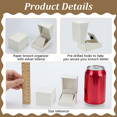 Paper Brooch/Badge Storage Boxes CON-WH0107-41F-1