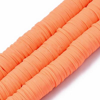 Flat Round Handmade Polymer Clay Beads CLAY-R067-12mm-11-1