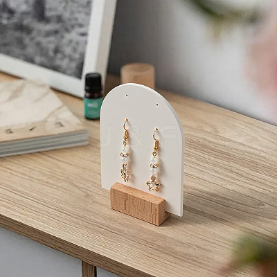 4 Bags Arch Shaped Acrylic Couple Earring Display Stands EDIS-SC0001-15A-1