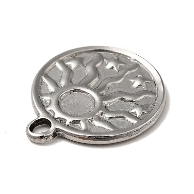 Tarnish Resistant 304 Stainless Steel Pendant Cabochon Settings STAS-G278-01P-1