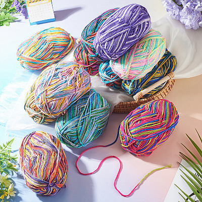 Polyester Fibers Knitting Yarn DIY-TADJ0002-005L-1