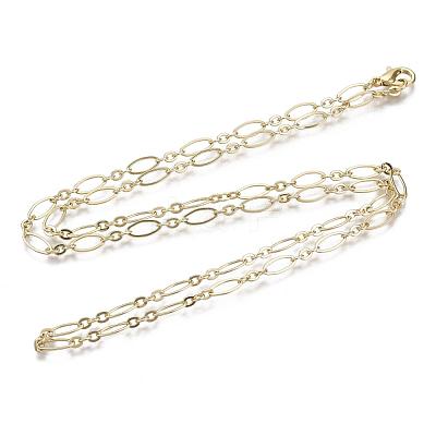 Brass Cable Chains Necklace Making MAK-S072-16B-KC-1