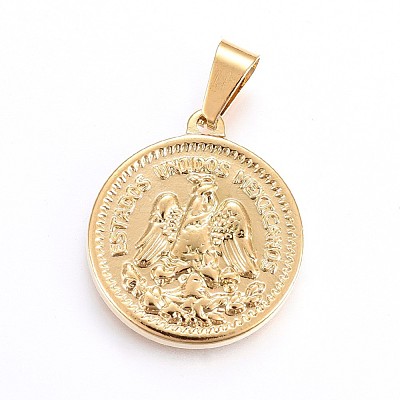 304 Stainless Steel Pendants STAS-H458-03G-1
