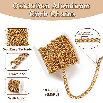 Oxidation Aluminum Curb Chains CHA-TA0001-14G-1