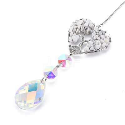 Natural Gemstone Big Pendants G-N333-008F-1