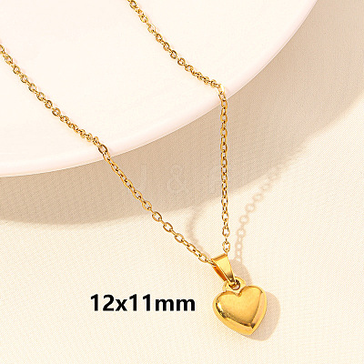 304 Stainless Steel Heart-shaped Necklace Jewelry DIY Accessories FY2457-6-1