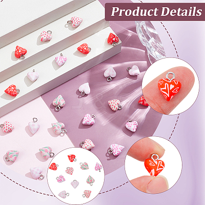 40Pcs 5 Styles Handmade Polymer Clay Charms CLAY-SC0002-91B-1