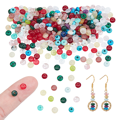 Natural & Synthetic Mixed Stone Beads Strands G-WH0035-31D-1