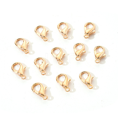 Zinc Alloy Lobster Claw Clasps PALLOY-YW0001-12KCG-1