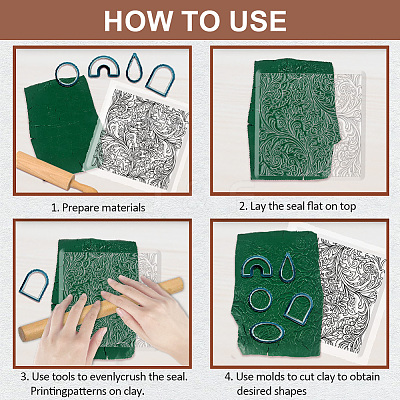 Silicone Clay Texture Mat AJEW-WH0447-023-1
