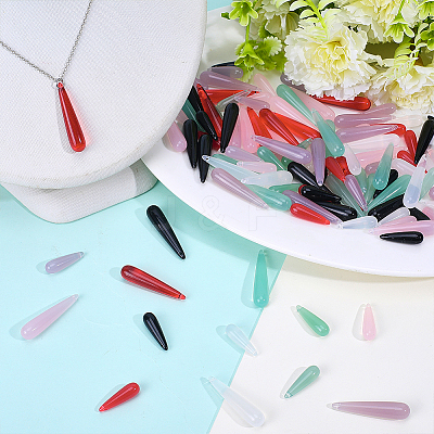 120Pcs 12 Colors Transparent Resin Pendants RESI-ME0001-44-1
