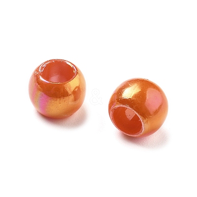UV Plating Rainbow Iridescent Acrylic Beads PACR-D300-01D-1