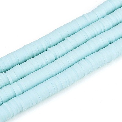 Handmade Polymer Clay Beads Strands CLAY-R089-6mm-032-1