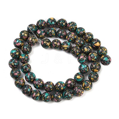 Natural Agate Beads Strands G-U030-C01-8mm-1