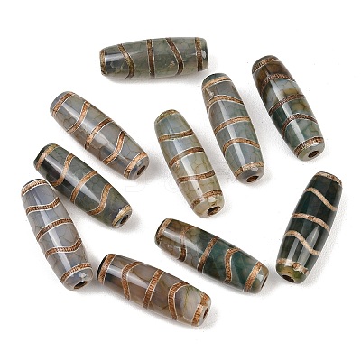 Tibetan Style dZi Beads TDZI-E004-44-1
