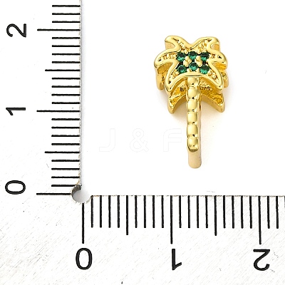 Rack Plating Brass Micro Pave Cubic Zirconia European Beads KK-Z081-05-1