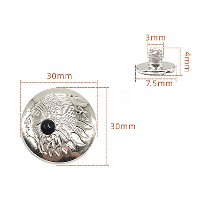 Alloy Decorative Buttons PW-WG1200D-21-1
