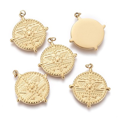 Ion Plating(IP) 316 Surgical Stainless Steel Pendants STAS-F256-001G-1