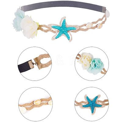 Handmade Lace Women Headband OHAR-PH0001-06-1
