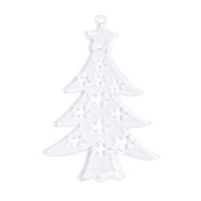 Transparent Plastic Big Pendants KY-T042-07-1