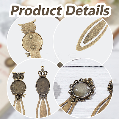 DIY Blank Alloy Bookmark Making Kit TIBE-HY0001-06-1