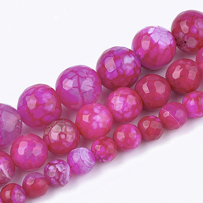 Natural Crackle Agate Beads Strands G-T119-01A-04-1