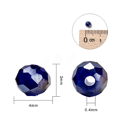18 Colors Electroplate Glass Beads EGLA-JP0002-03B-4mm-1