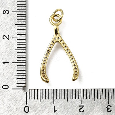 Brass Micro Pave Cubic Zirconia Pendants KK-C090-08A-G-1