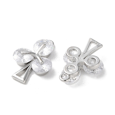 Brass Micro Pave Cubic Zirconia Pendants KK-F872-07P-1