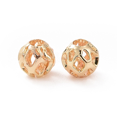Brass Hollow Beads KK-TAC0002-76B-G-1