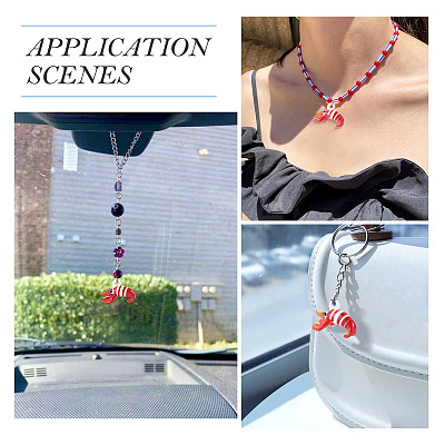 5Pcs Handmade Lampwork Pendants LAMP-TA0002-75B-1