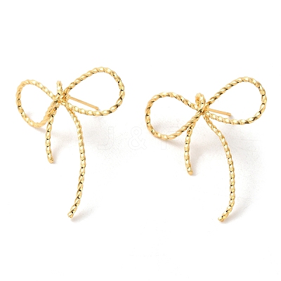 Brass Stud Earrings for Women EJEW-F334-03G-02-1