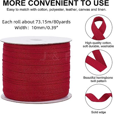 Cotton Twill Tape Ribbons OCOR-WH0058-35A-1