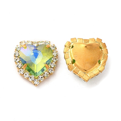 Moonlight Effect Heart Sew on Rhinestone RGLA-F079-01B-02-1