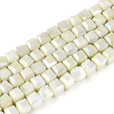 Anti-Tarnish Electroplate Glass Beads Strands GLAA-T025-4mm-10D-1