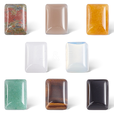 32Pcs 8 Styles Natural & Synthetic Mixed Gemstone Cabochons G-AR0005-67-1