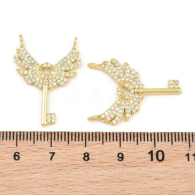 Brass Micro Pave Clear Cubic Zirconia Pendants KK-CBA6A75-39G-1