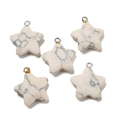 Synthetic Turquoise Pendants G-G075-13A-1