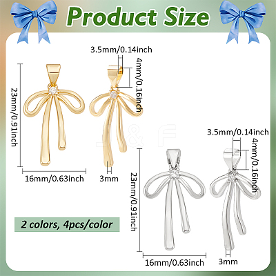 Brass Micro Pave Clear Cubic Zirconia Pendants FIND-BC0013-57A-1