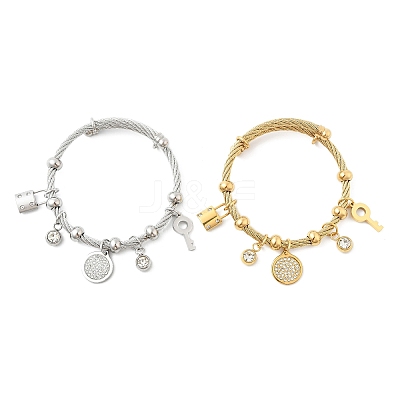 304 Stainless Steel Bangles BJEW-O163-02-1