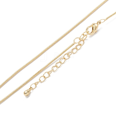 Brass Snake Chain Necklaces NJEW-K123-07G-1