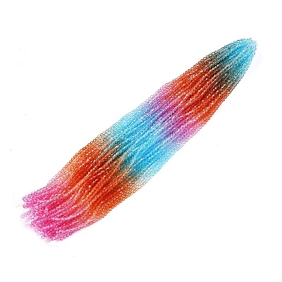 Gradient Color Baking Paint Glass Bead Strands DGLA-A039-T4mm-A016-1